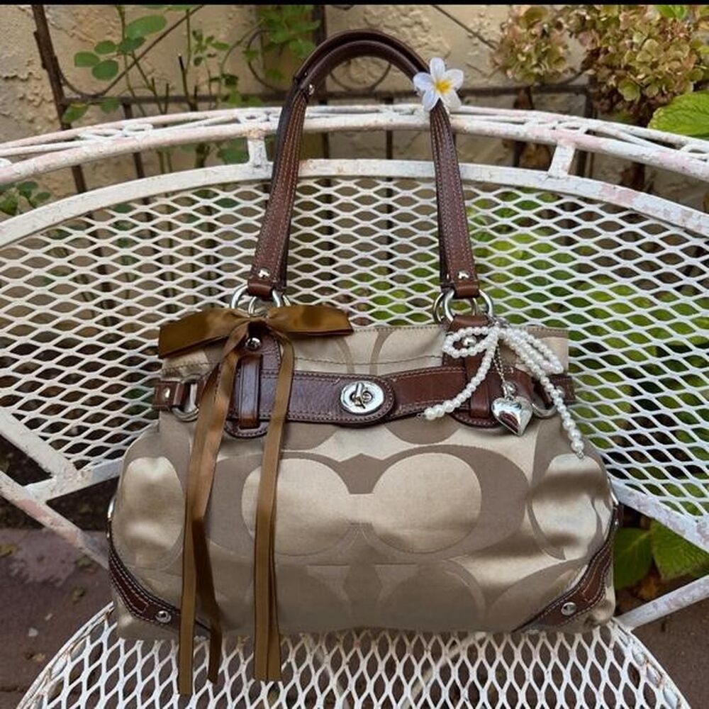 Coach Women's Brown and Tan Bag
